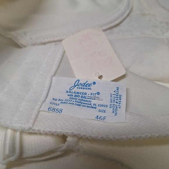 Jodee Surgical Bra Balanced Fit White 46F Plus Size - Picture 5 of 8